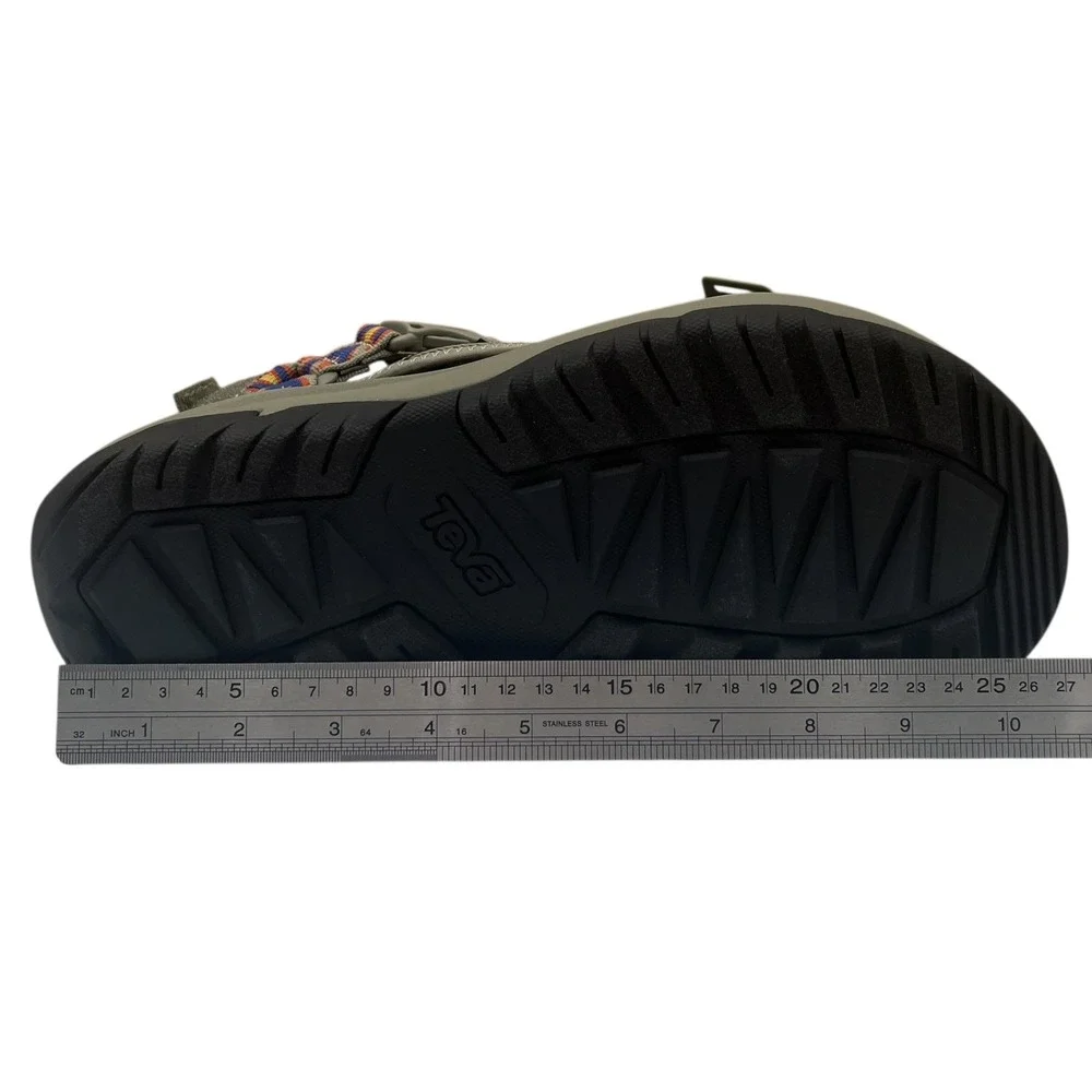 Teva Mens Hurricane Ampsole Sport Outdoor Sandal Size 10 Olive-Green-Blue-Yellow